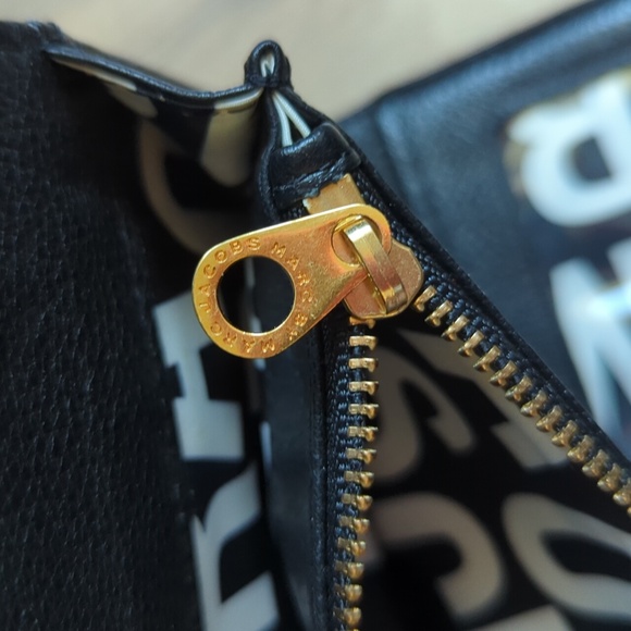 Marc By Marc Jacobs 100% Cow Leather Black Wallet Trifold. - Picture 9 of 10